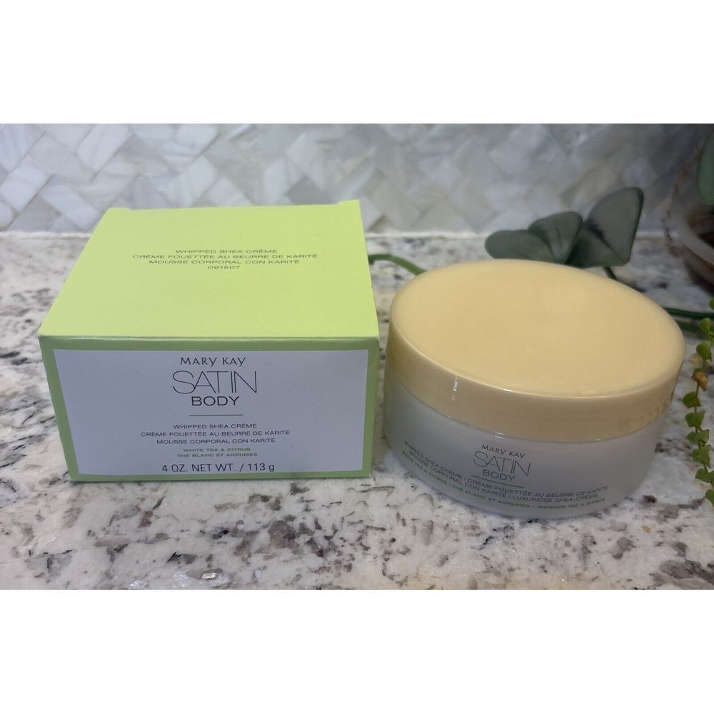 MARY KAY SATIN BODY White Tea And Citrus Whipped‎ Shea Cream/Lotion 4 OZ 091507